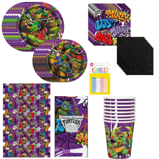 TMNT Party Bundle - Plates, Cups, Napkins & More - Unleash the Fun!