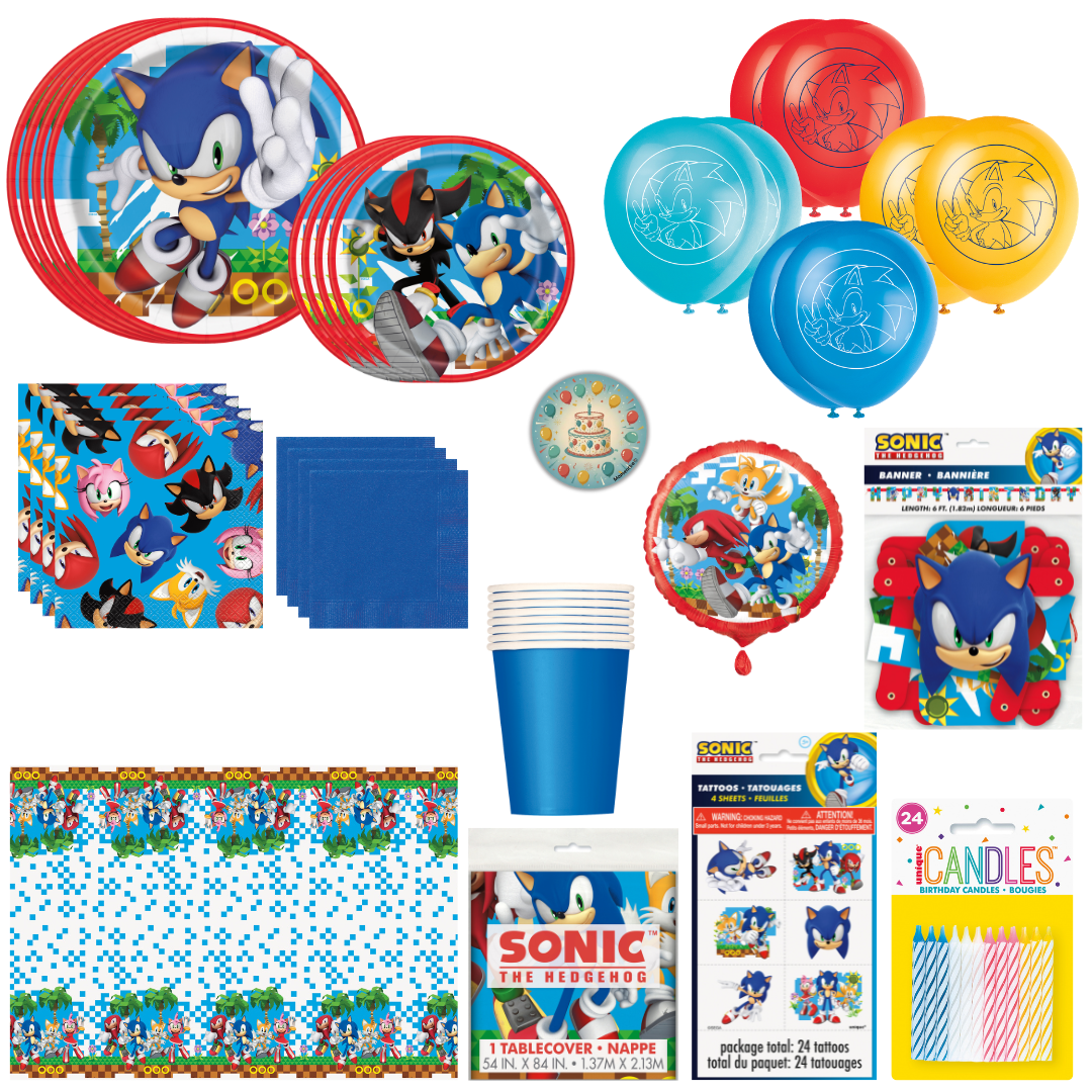 Sonic Party Supplies Bundle: Easy Planning for Unforgettable Fun!
