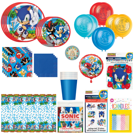 Sonic Party Supplies Bundle: Easy Planning for Unforgettable Fun!
