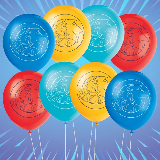 Sonic Party Bundle: Foil & Latex Balloons - Joy in Every Box!