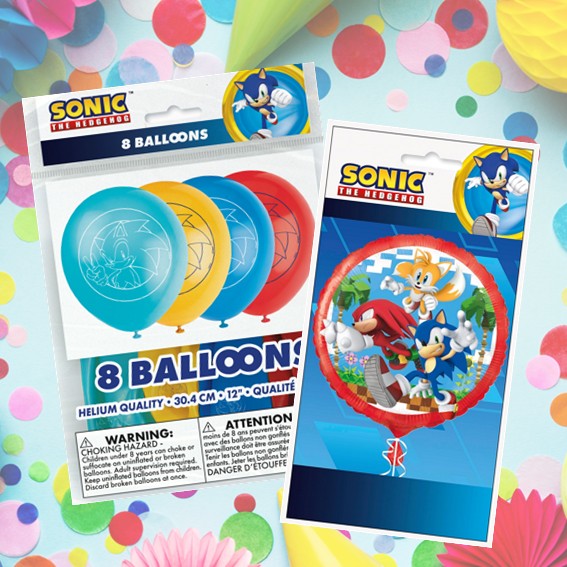 Sonic Party Bundle: Foil & Latex Balloons - Joy in Every Box!