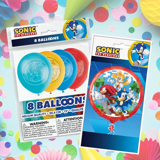 Sonic Party Bundle: Foil & Latex Balloons - Joy in Every Box!