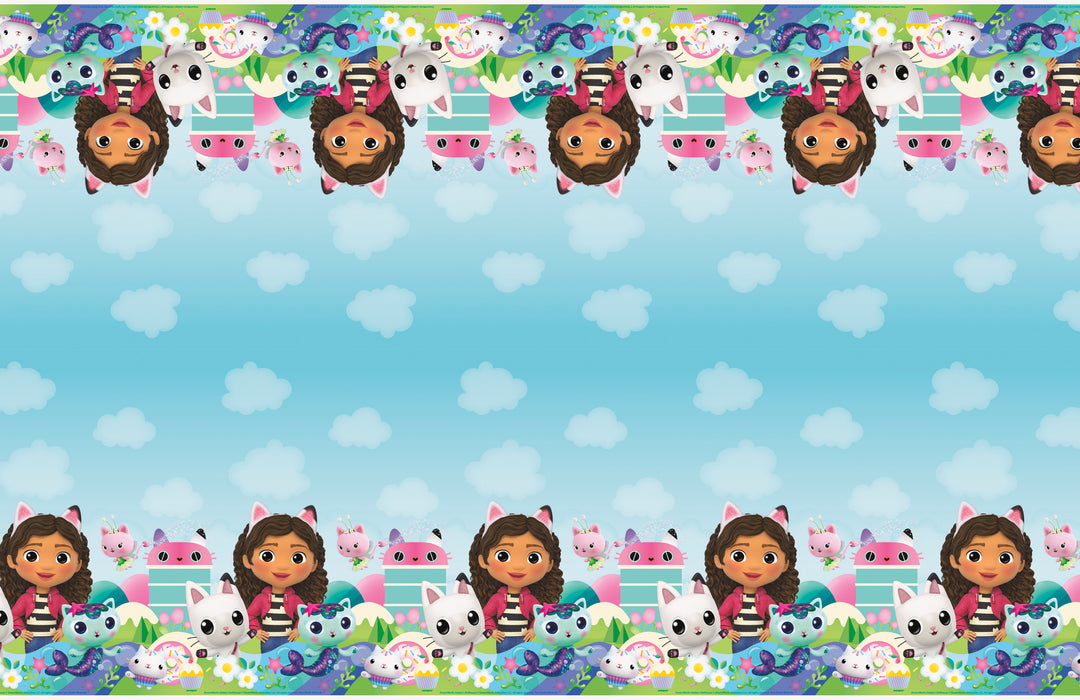 Gabby's Dollhouse Party Bundle - Dinner Plates, Tattoos & Tablecloth - Ultimate Celebration Solution!