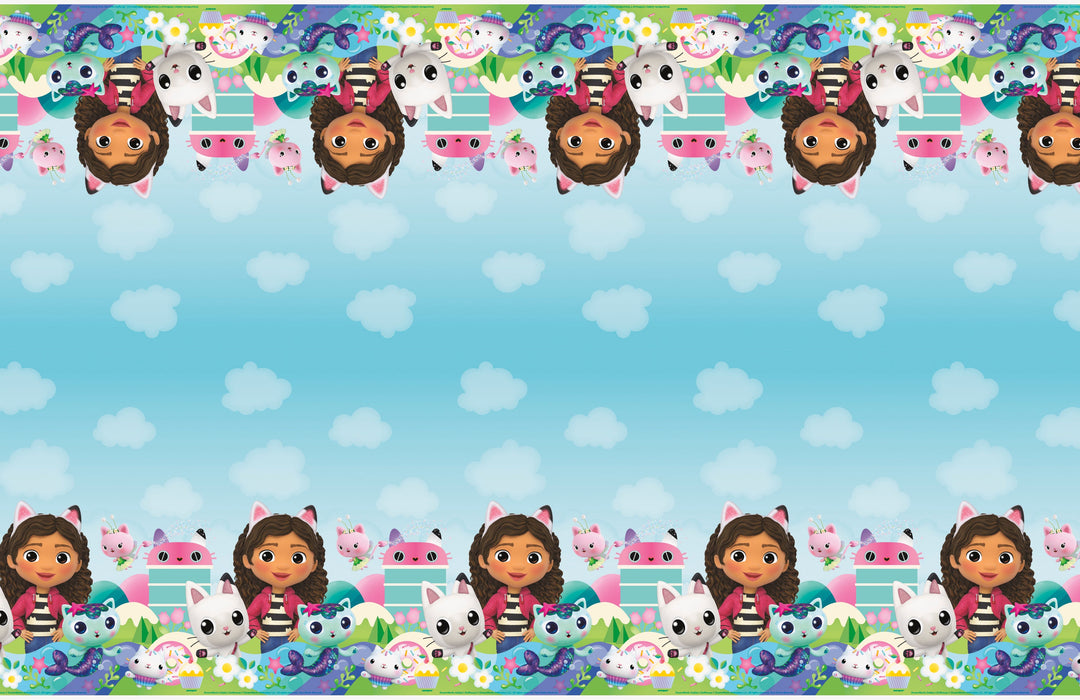 Gabby's Dollhouse Party Bundle - Dinner Plates, Tattoos & Tablecloth - Ultimate Celebration Solution!