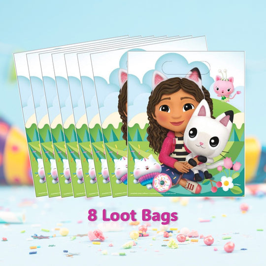 Gabby's Dollhouse Party Bundle: Stickers & Loot Bags for Effortless Fun