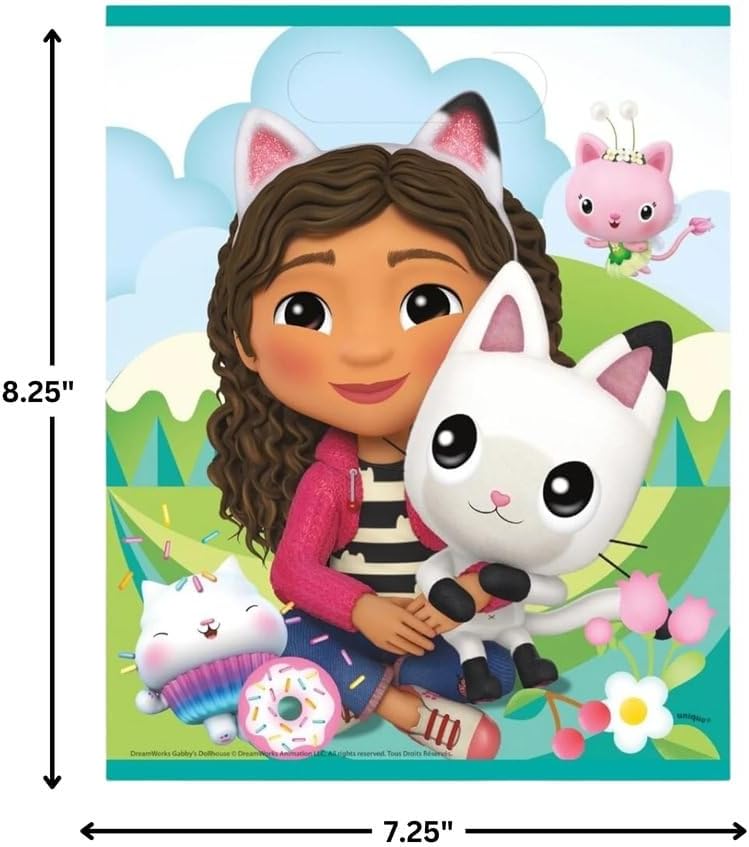 Gabby's Dollhouse Party Bundle: Stickers & Loot Bags for Effortless Fun