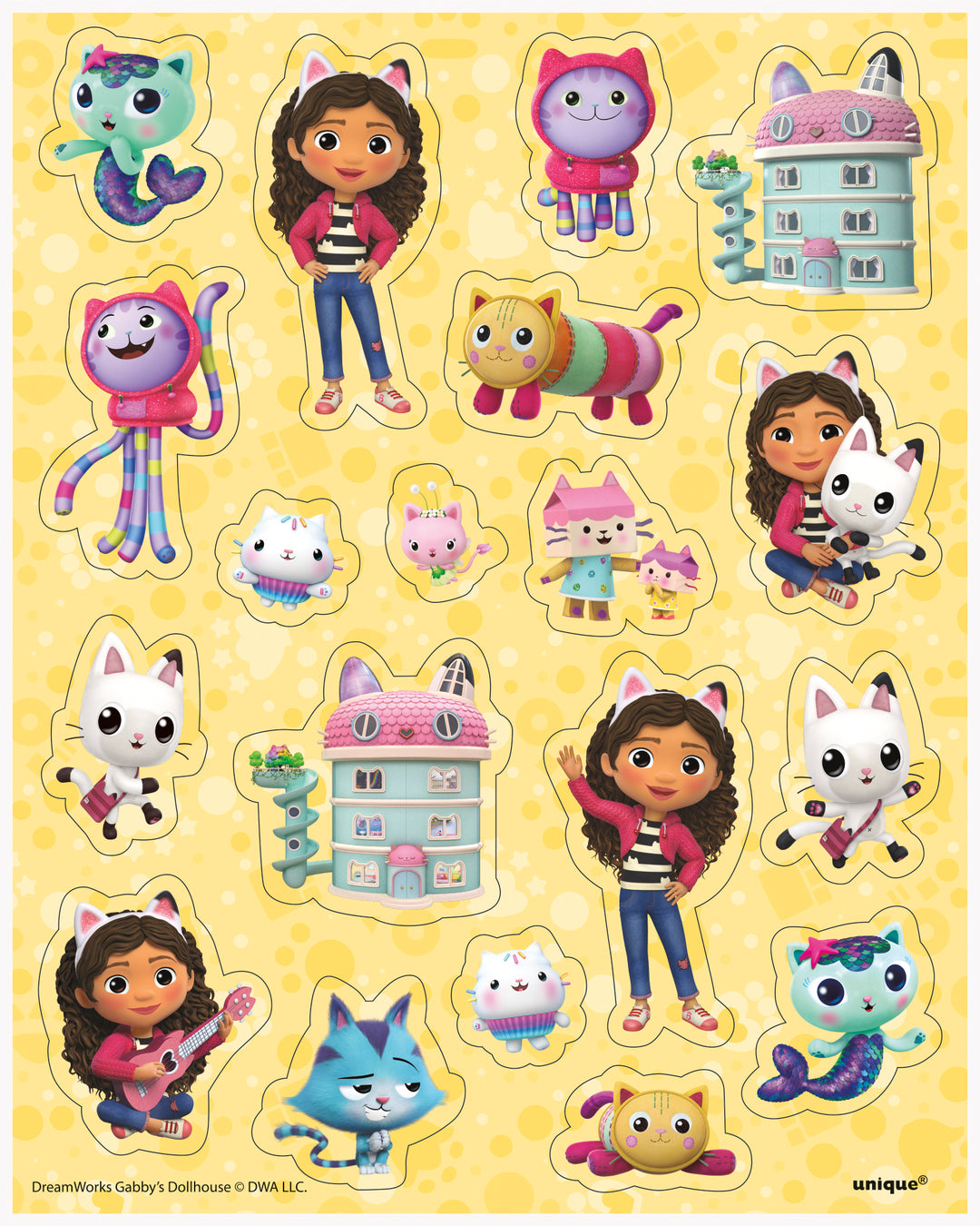 Gabby's Dollhouse Party Bundle: Stickers & Loot Bags for Effortless Fun