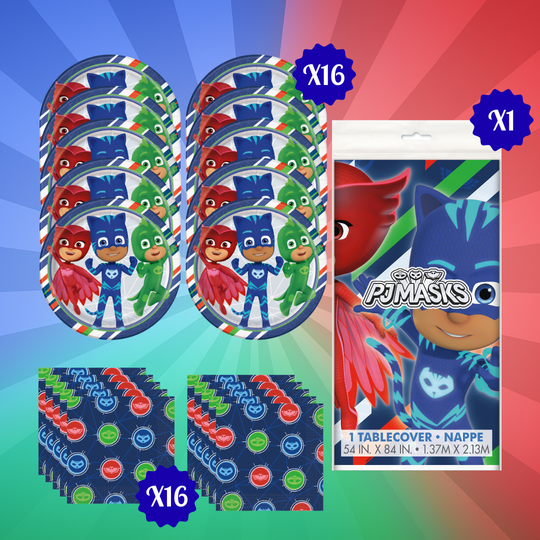 PJ Masks Party Supplies Bundle - Effortless Fun for Unforgettable Birthdays!