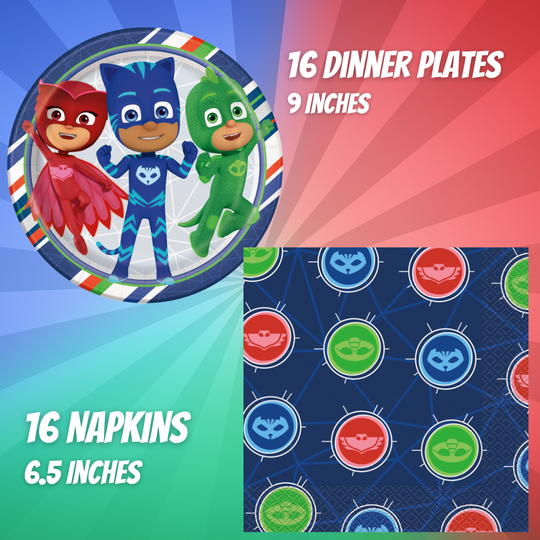 PJ Masks Party Supplies Bundle - Effortless Fun for Unforgettable Birthdays!