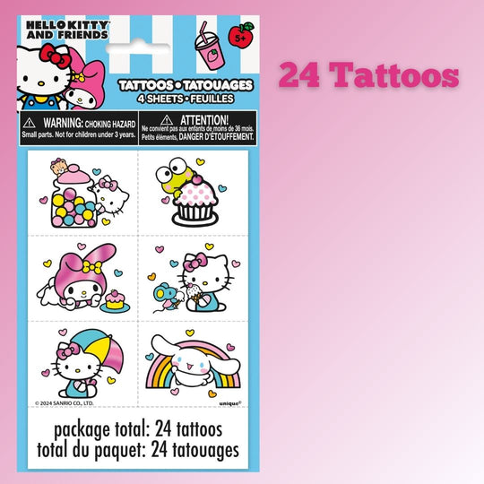 Hello Kitty Party Bundle: Tattoos & Stickers - Ultimate Fun Awaits!