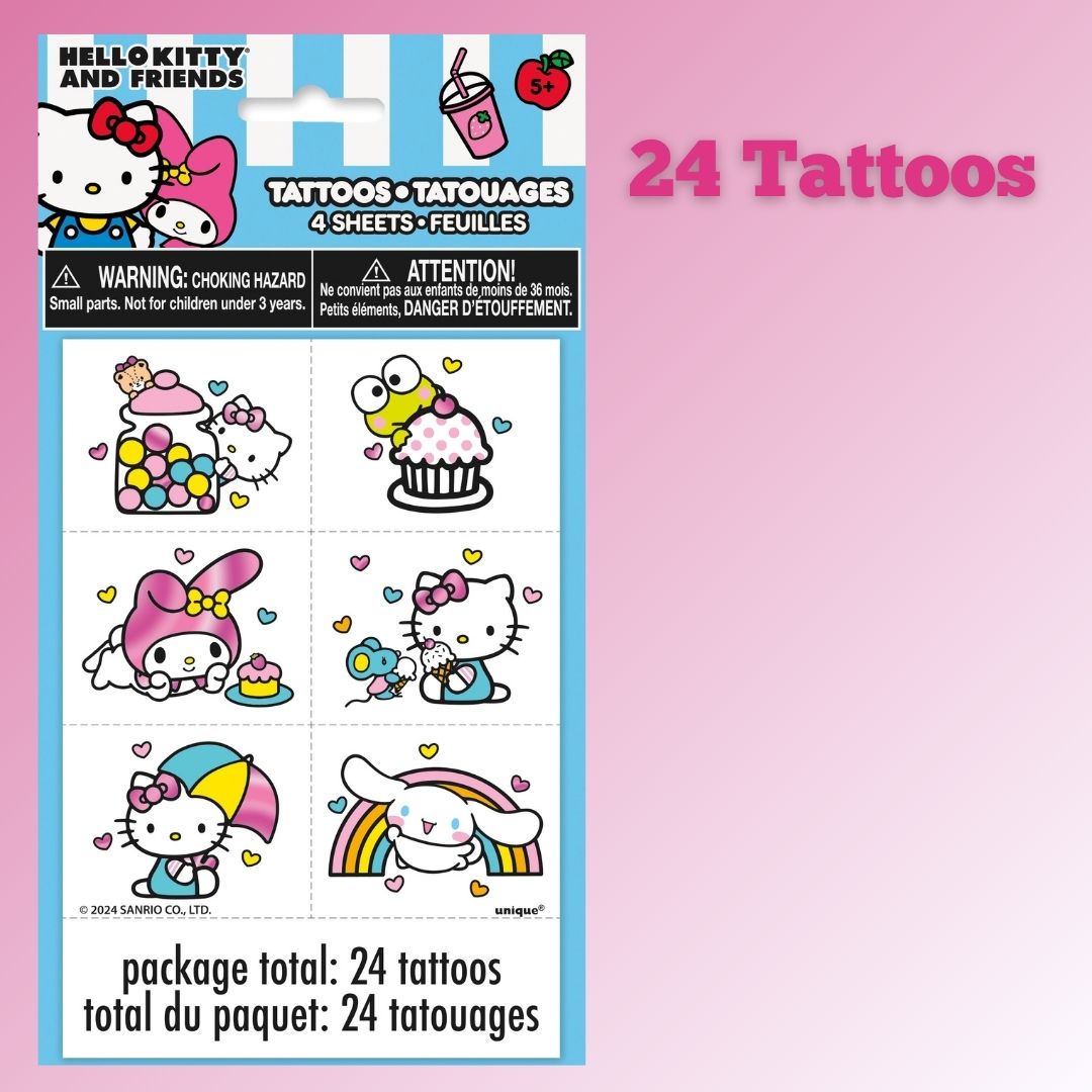 Hello Kitty Party Bundle: Tattoos & Stickers - Ultimate Fun Awaits!