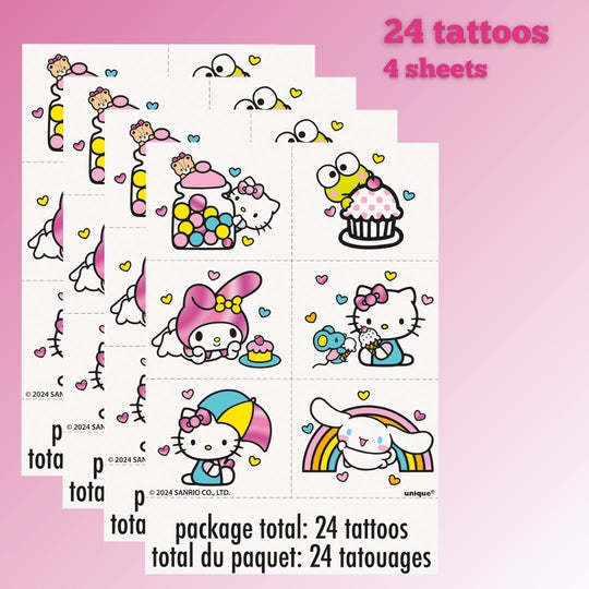 Hello Kitty Party Bundle: Tattoos & Stickers - Ultimate Fun Awaits!