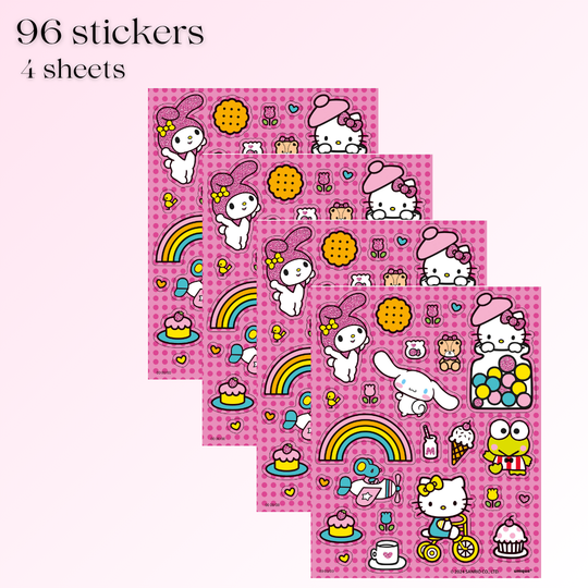 Hello Kitty Party Bundle - Tablecloth & Stickers, Ultimate Fun!