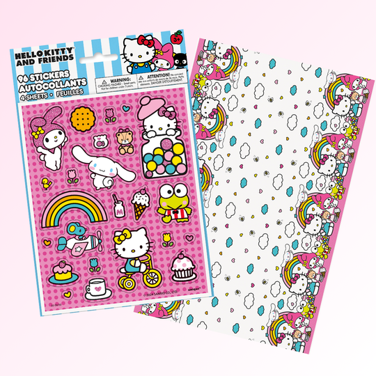 Hello Kitty Party Bundle - Tablecloth & Stickers, Ultimate Fun!