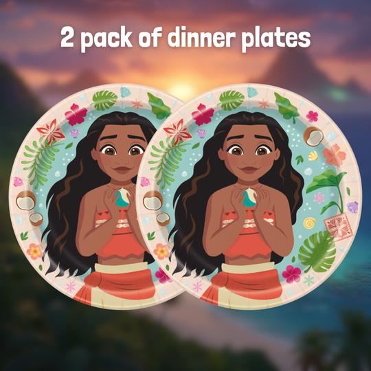 Moana 2 Birthday Party Supplies Bundle, Party Solution Value Pack, 2 Dinner Plates 8ct, Tablecloth 1ct, 16 Luncheon Napkins, Official Licensed, 33 Pc Set