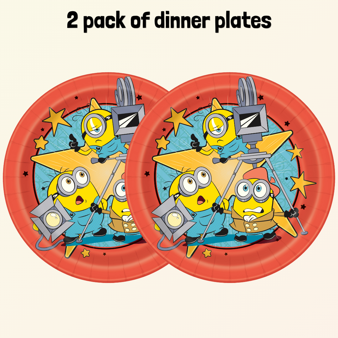 Despicable Me Party Bundle: Dinner Plates, Napkins & Tablecloth – Effortless Fun!