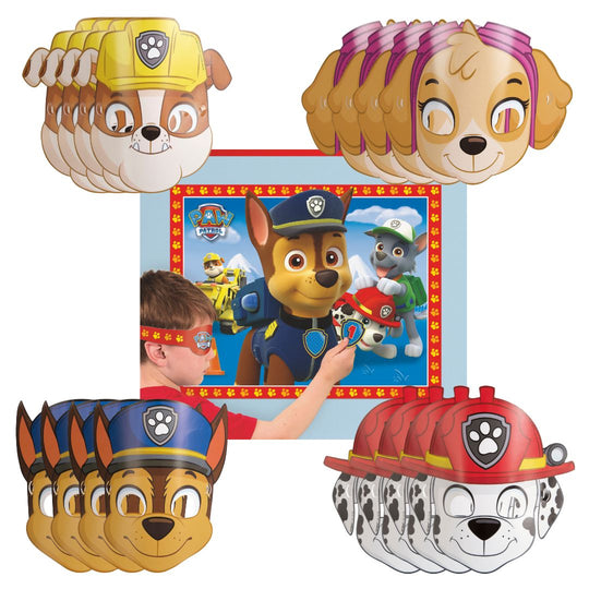 Paw Patrol Party Bundle - Games & Masks for Effortless Fun!