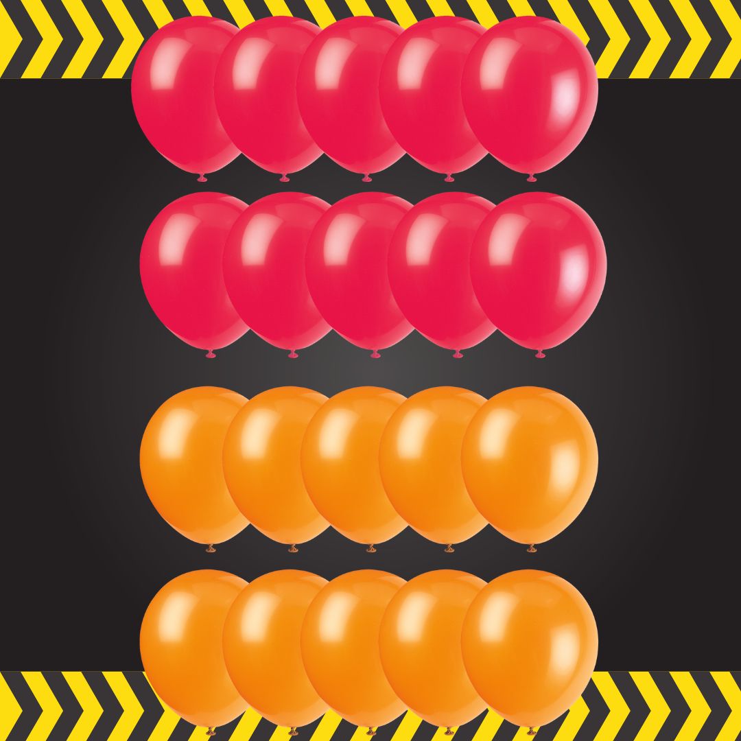 Construction Party Bundle: Tablecover, Banner & Balloons - Effortless Fun!