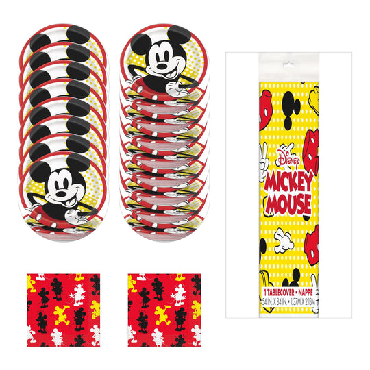 Ensemble Prêt-à-fêter Mickey - Valeur Incomparable, Produit Sous Licence, La Solution Fête Parfaite!