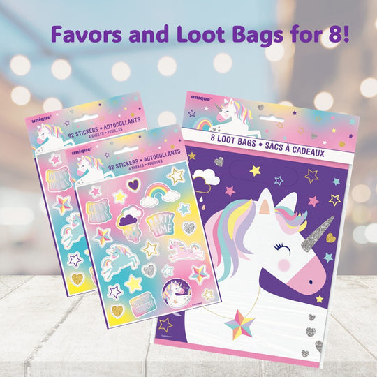 Unicorn Party Bundle: Stickers & Loot Bags - The Ultimate Celebration!