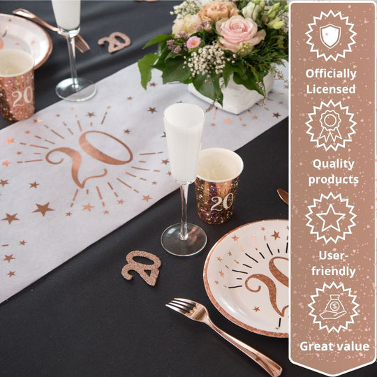 Rose Gold 30th Birthday Party Supplies Bundle - Effortless Celebration!